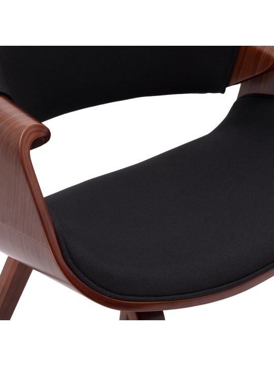 Silla de comedor Maira tela, nogal/negro Silla de comedor Maira tela, nogal/negro