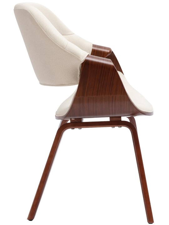 Silla de comedor Maira tela, nogal/crema Silla de comedor Maira tela, nogal/crema