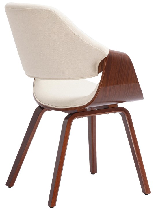 Silla de comedor Maira tela, nogal/crema Silla de comedor Maira tela, nogal/crema