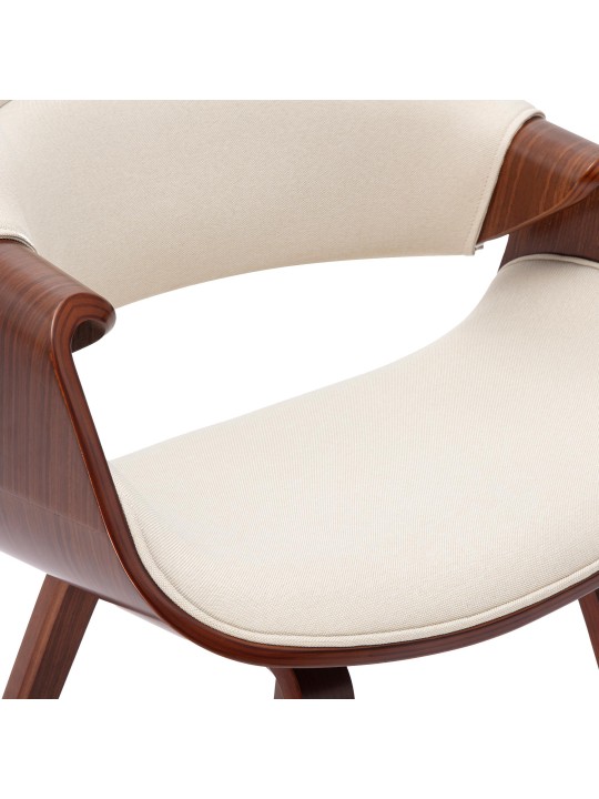 Silla de comedor Maira tela, nogal/crema Silla de comedor Maira tela, nogal/crema