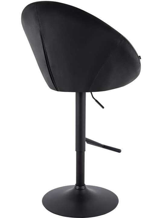 Taburete de bar London terciopelo negro, negro