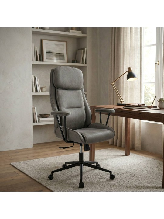 Silla de oficina Siddar, gris antiguo