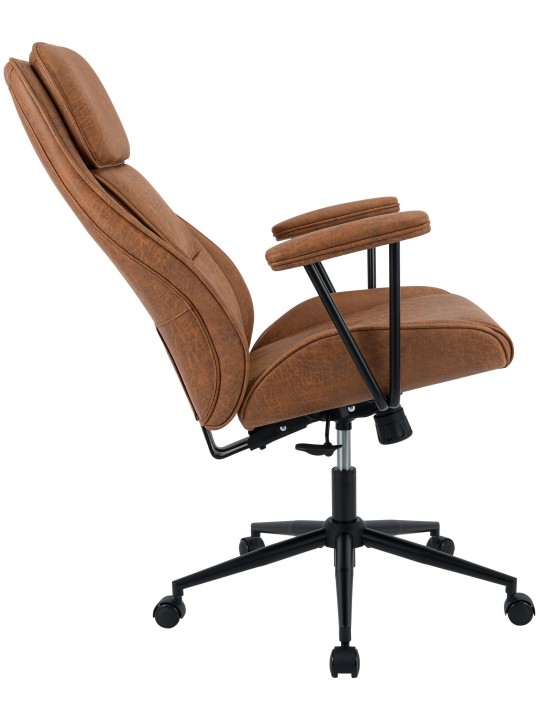 Silla de oficina Siddar, marrón antiguo