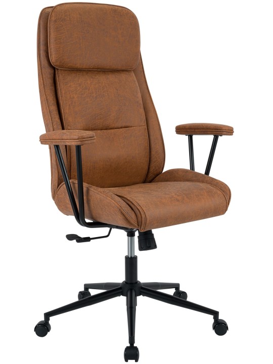 Silla de oficina Siddar, marrón antiguo