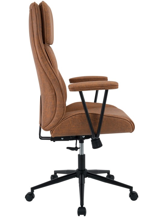 Silla de oficina Siddar, marrón antiguo