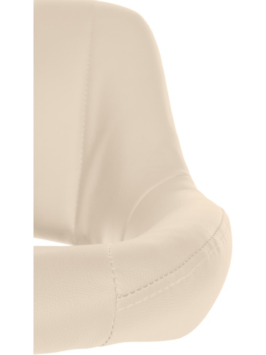 Taburete de bar Milet cuero sintético dorado, crema Taburete de bar Milet cuero sintético dorado, crema