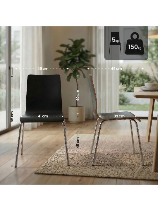 Silla de visitas Gahanna, negra