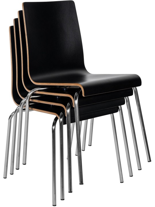 Silla de visitas Gahanna, negra