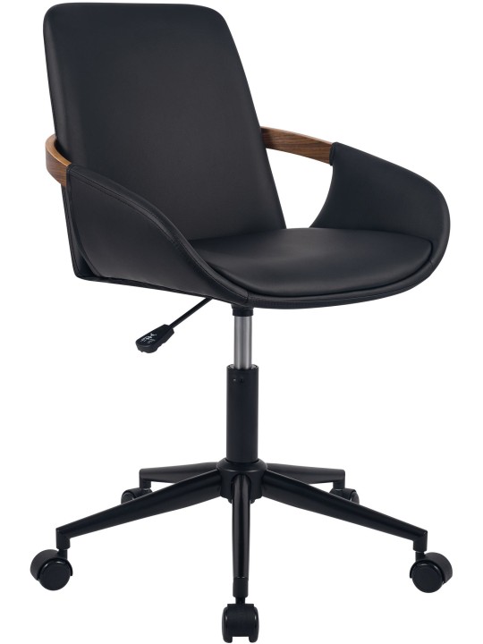 Silla de oficina Daina cuero sintético, nogal/negro Silla de oficina Daina cuero sintético, nogal/negro