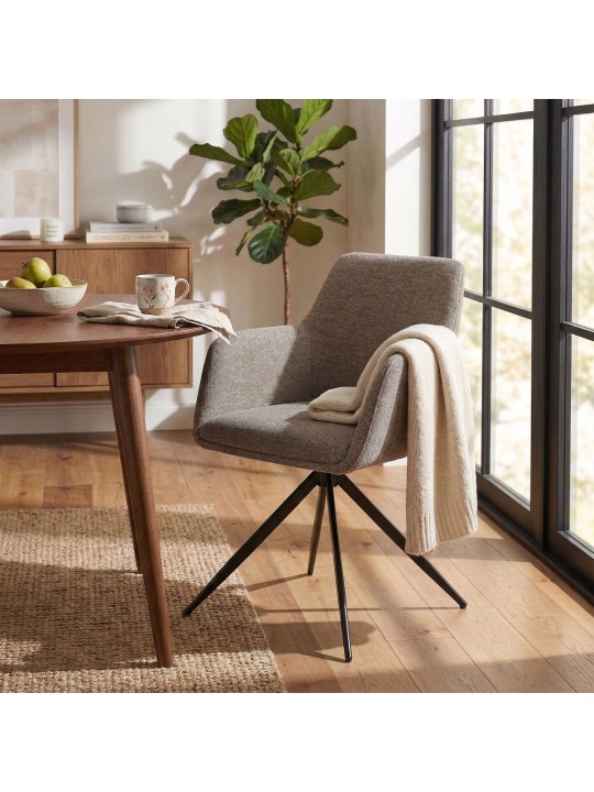 Juego de 2 sillas de comedor Olema tela, taupe Juego de 2 sillas de comedor Olema tela, taupe