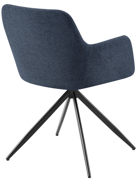 Juego de 2 sillas de comedor Olema tela, azul Juego de 2 sillas de comedor Olema tela, azul