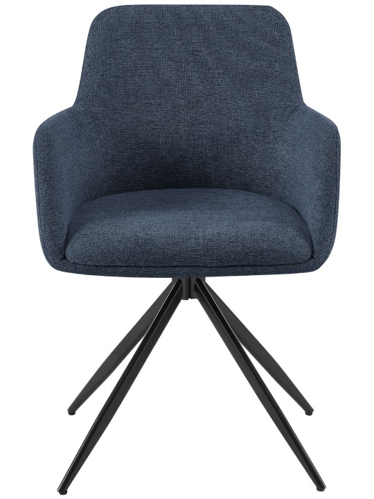 Juego de 2 sillas de comedor Olema tela, azul Juego de 2 sillas de comedor Olema tela, azul