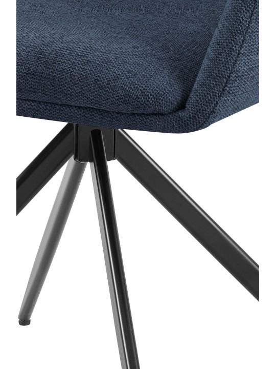 Juego de 2 sillas de comedor Olema tela, azul Juego de 2 sillas de comedor Olema tela, azul