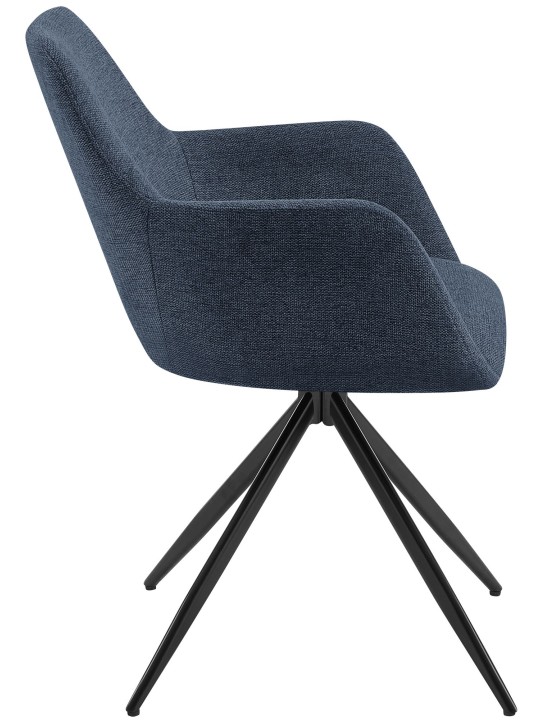 Juego de 2 sillas de comedor Olema tela, azul Juego de 2 sillas de comedor Olema tela, azul