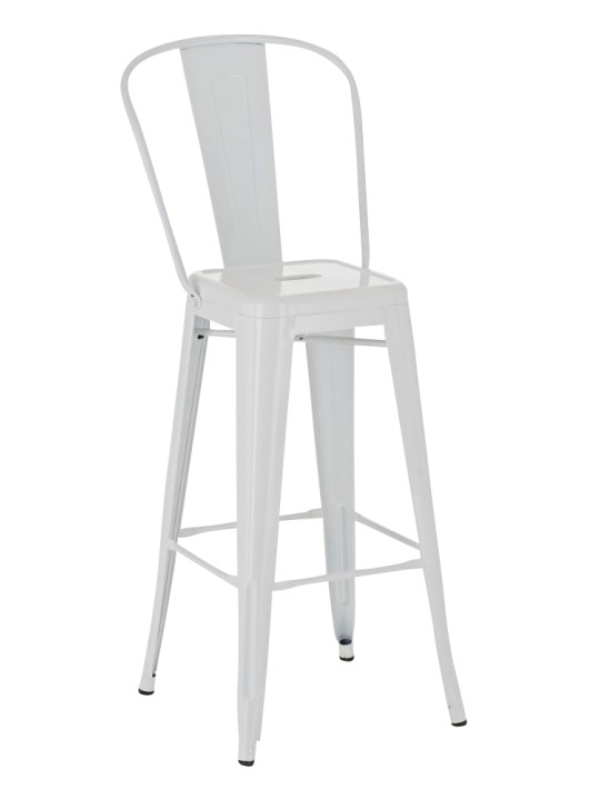 Taburete de bar Aiden, blanco