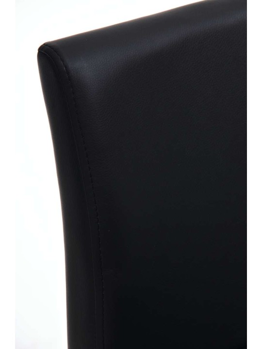 Taburete de bar Panama E piel sintética, negro