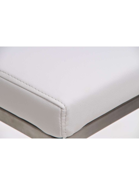 Taburete de bar Panama E piel sintética, blanco