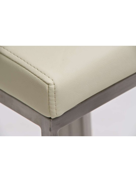 Taburete de bar Panama E piel sintética, crema