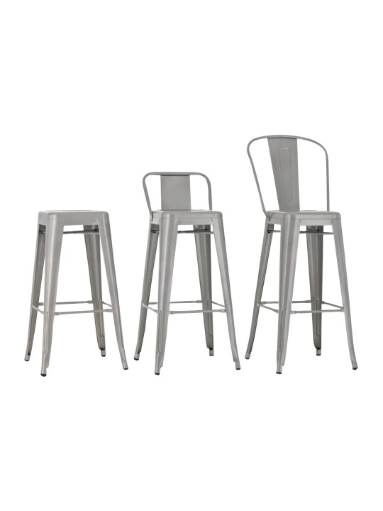 Taburete de bar Aiden, blanco