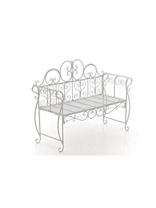 Banco de jardín Minna, blanco antiguo Banco de jardín Minna, blanco antiguo