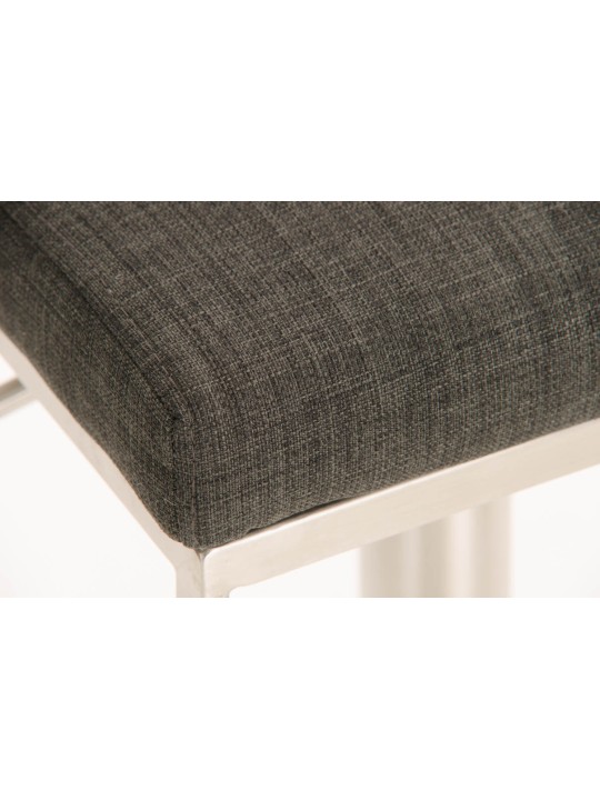 Taburete de bar Panamá E tela, gris oscuro