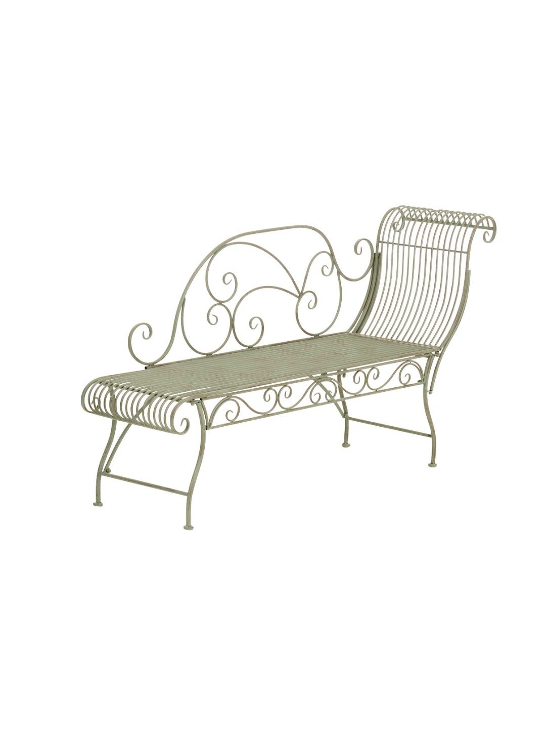 Banco de jardín Karma, verde antiguo