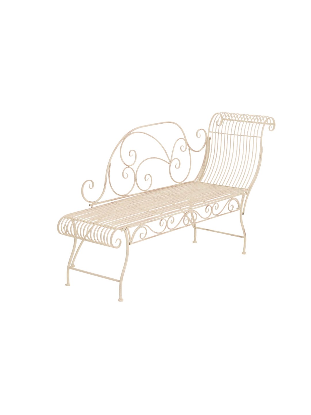 Banco de jardín Karma, crema antiguo