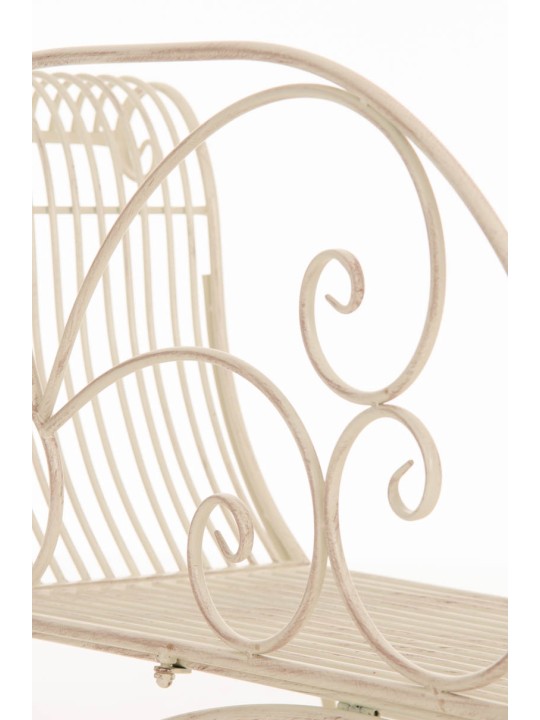 Banco de jardín Karma, crema antiguo