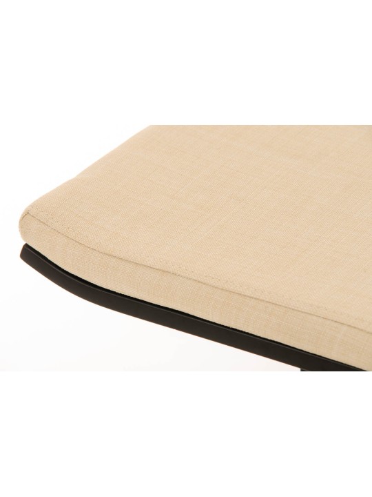 Taburete de bar Lameng tela B78, crema
