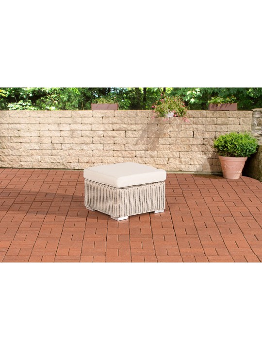 Taburete Bilbao / Madeira Crema, blanco perla