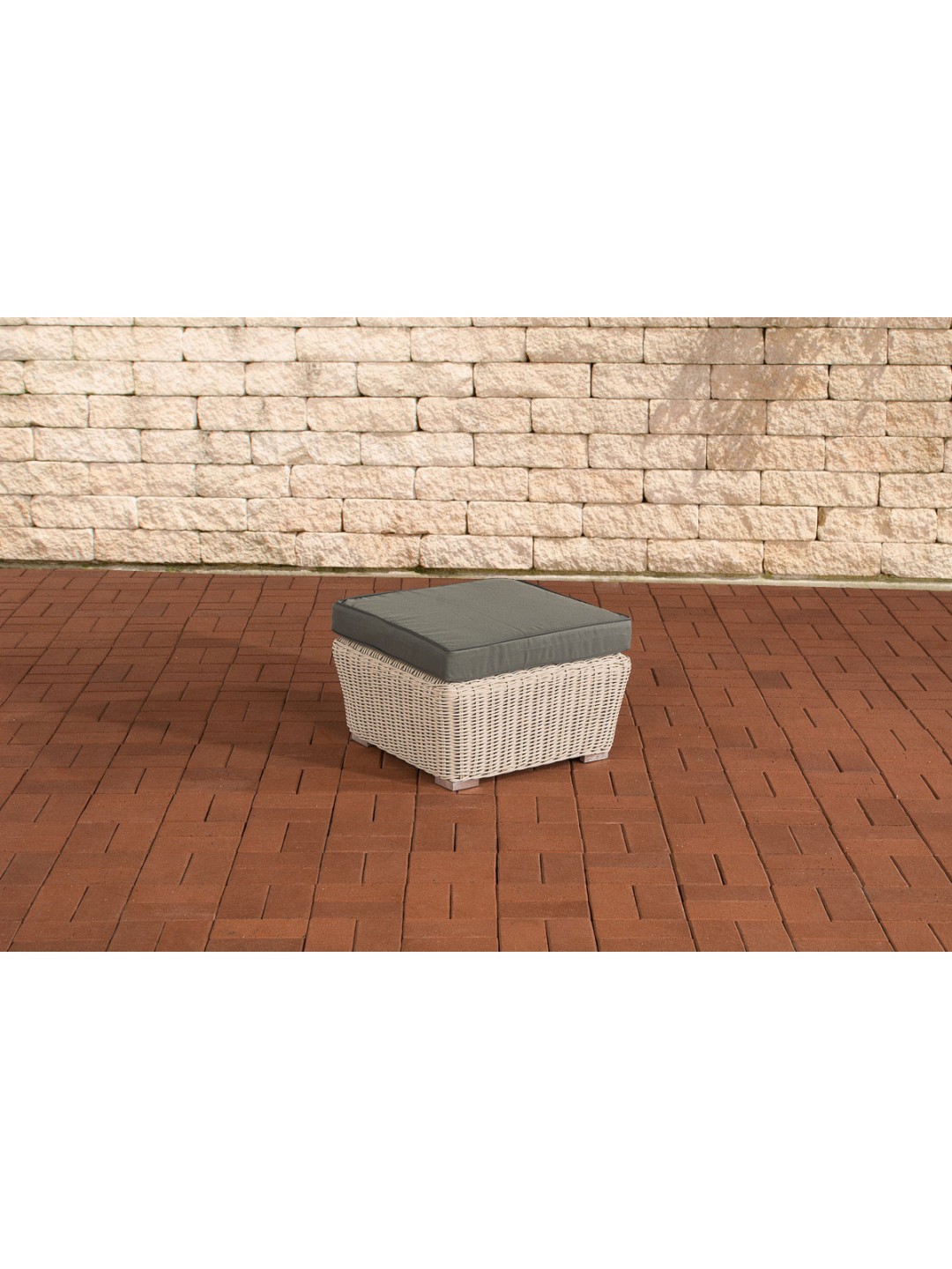 Reposapiés Mandal Gris Hierro, blanco perla