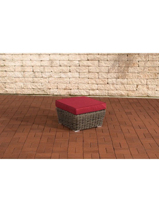 Reposapiés Mandal Rojo Rubí, gris jaspeado