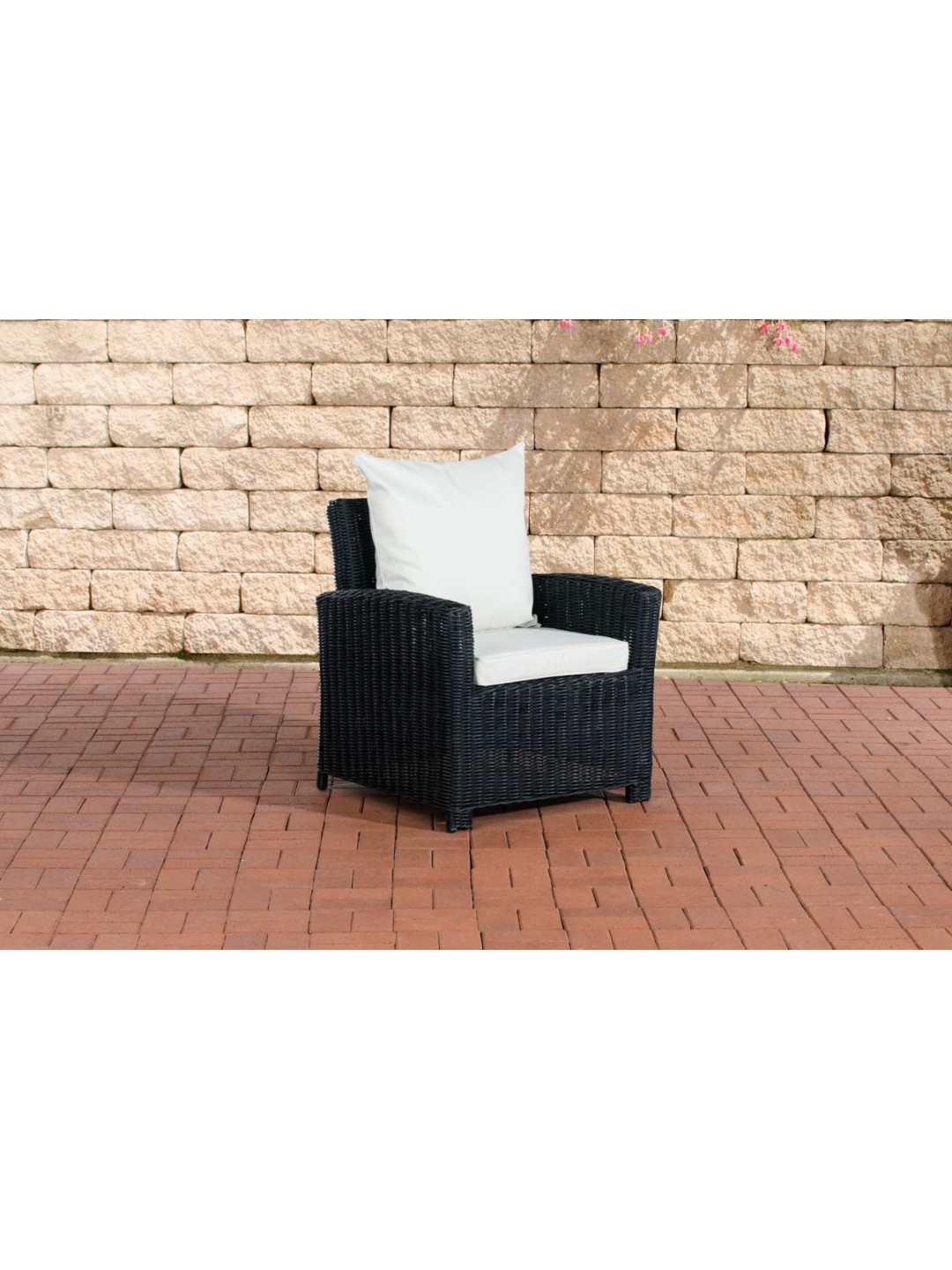 Sillón Fisolo Crema 5mm, negro