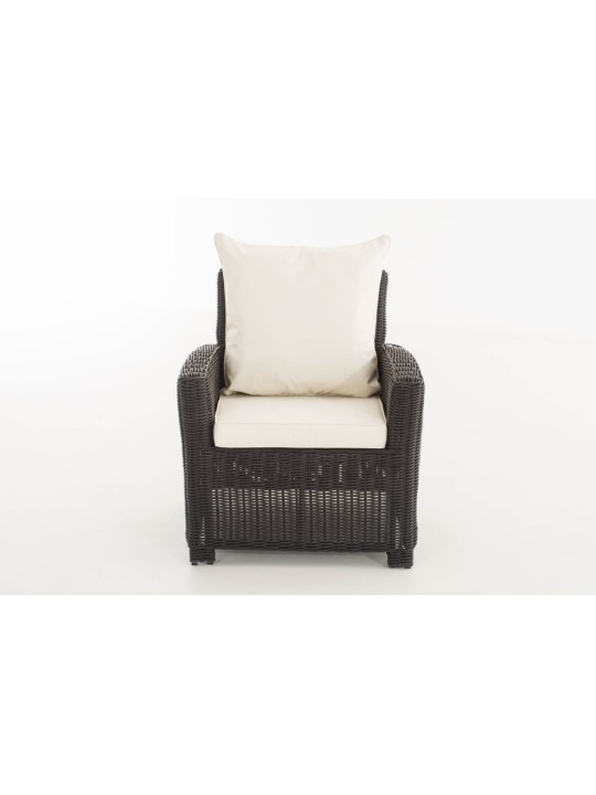 Sillón Fisolo Crema 5mm, negro