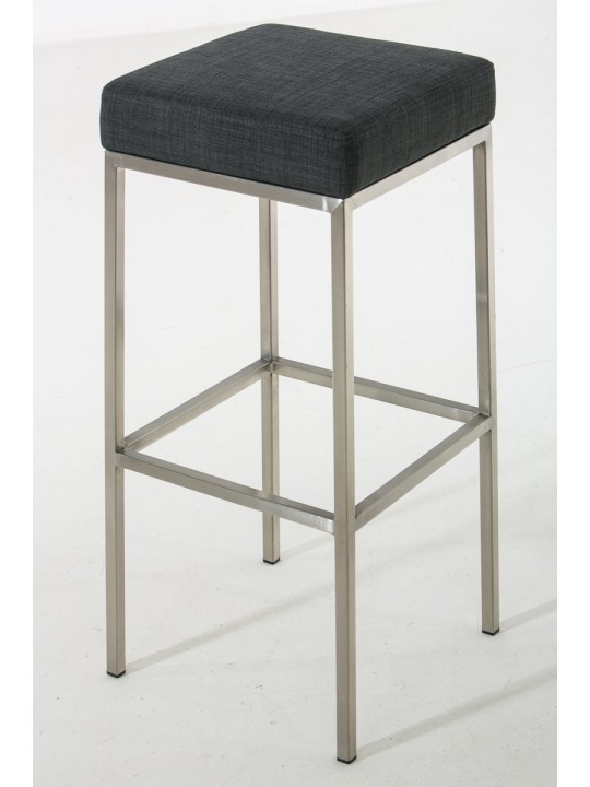 Taburete de bar Montreal E80 tela, gris oscuro