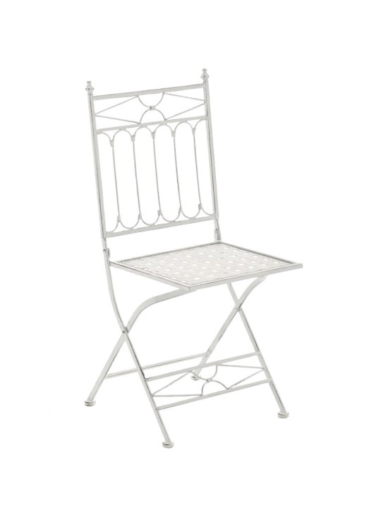 Silla plegable Asina, blanco antiguo Silla plegable Asina, blanco antiguo