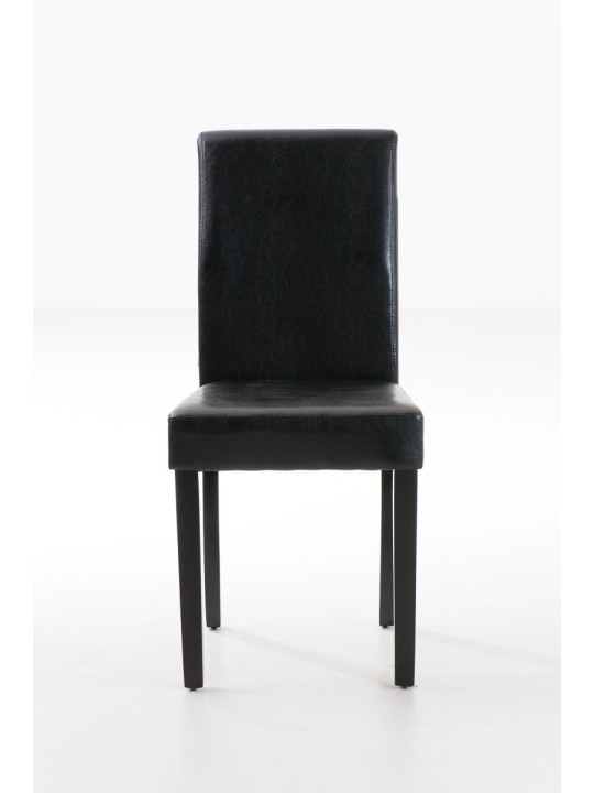 Silla de comedor Ina marrón oscuro, negro