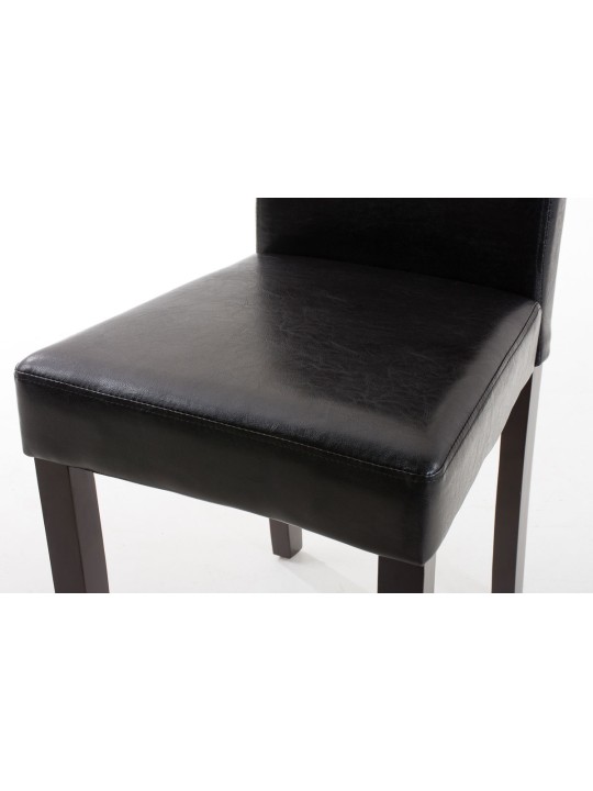 Silla de comedor Ina marrón oscuro, negro