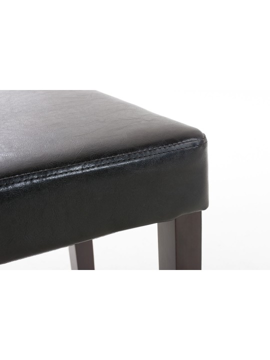 Silla de comedor Ina marrón oscuro, negro