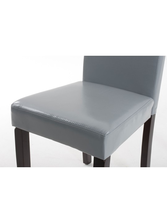 Silla de comedor Ina marrón oscuro, gris