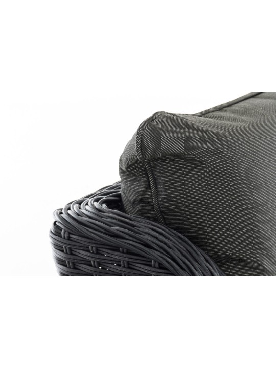 Sillón Breno incl. taburete antracita, negro