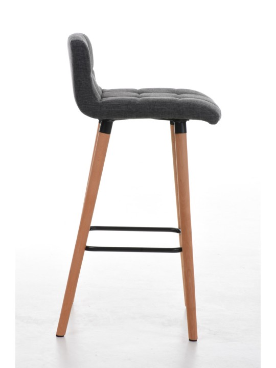 Taburete de bar Lincoln tela, gris claro