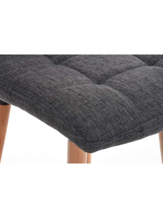 Taburete de bar Lincoln tela, gris claro