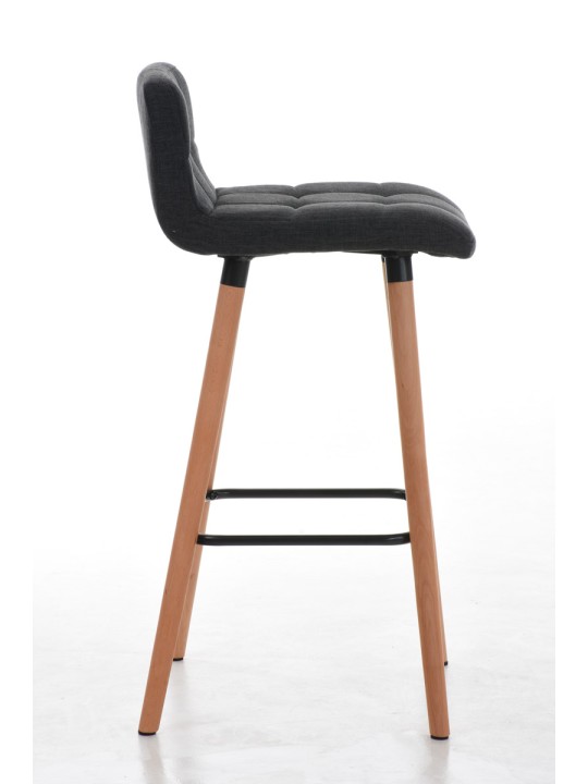 Taburete de bar Lincoln tela, gris oscuro