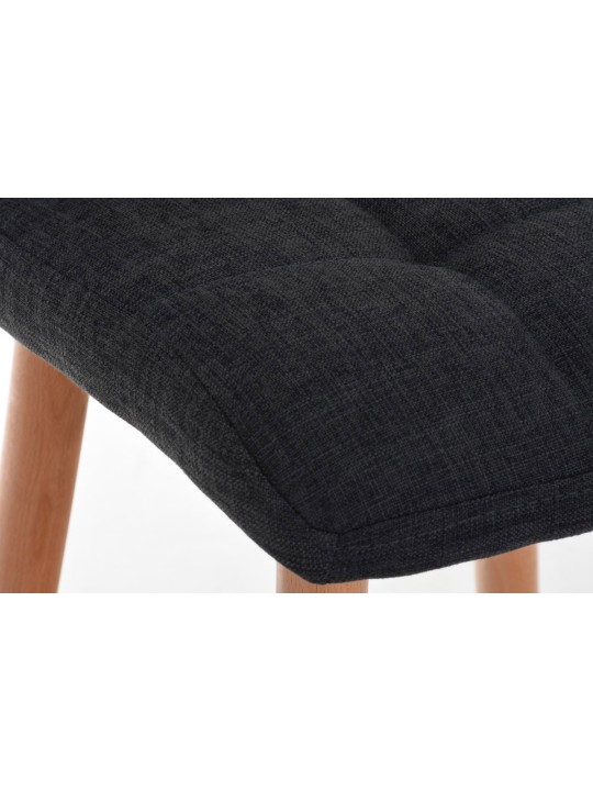 Taburete de bar Lincoln tela, gris oscuro