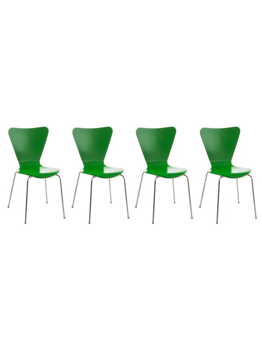 Juego de 4 sillas de visita Calisto, verde Juego de 4 sillas de visita Calisto, verde