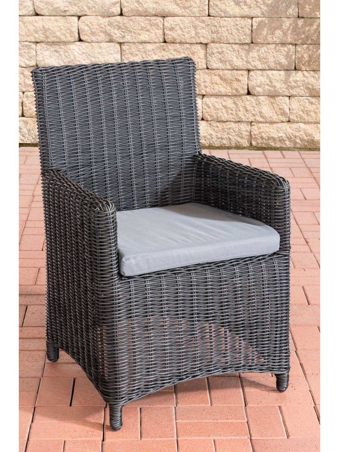 Silla Fontana / Sankt Marlo gris hierro 5mm, negro