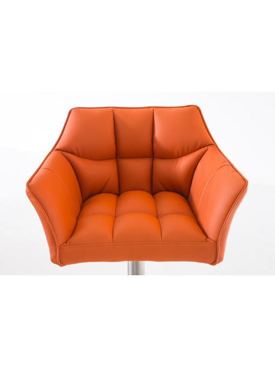 Taburete de bar Damaso E, naranja