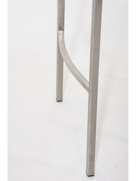 Taburete de bar Damaso E con estructura de 4 pies, blanco