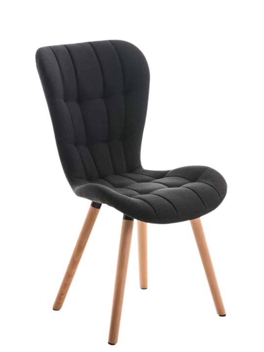 Silla Elda tela natural, negro Silla Elda tela natural, negro